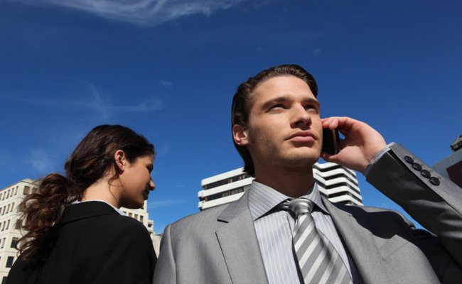 Executive on the phone