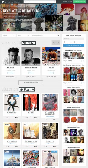 Artistes, vendez vos œuvres sans commission ni intermédiaire. Amateurs d'Art, achetez des oeuvres d’art en ligne, peintures, tableaux, photos, sculptures originales près de chez vous.