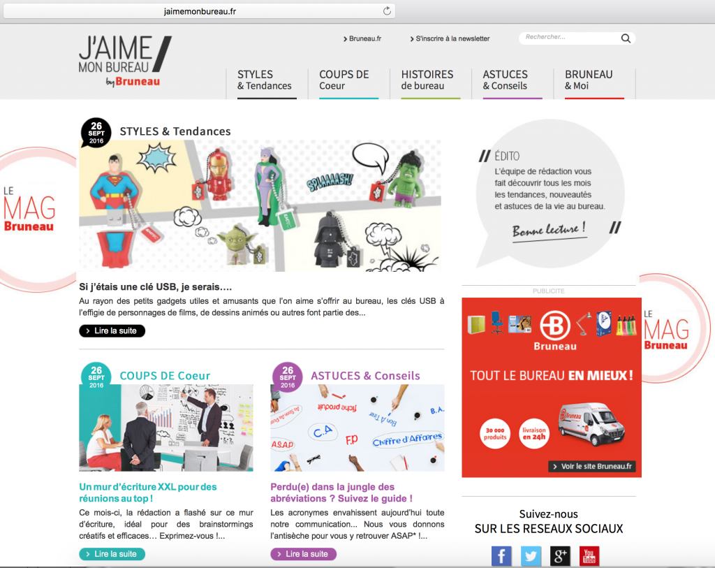 Avec J'aime mon bureau, le fournituriste Bruneau veut faire en sorte que les salariés aiment leur lieu de travail. Bruneau donne des conseils d'aménagement ...