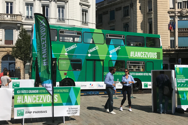BNP Paribas invite les entrepreneurs de France à monter à bord du bus #LancezVous dans 8 grandes villes de l'hexagone
